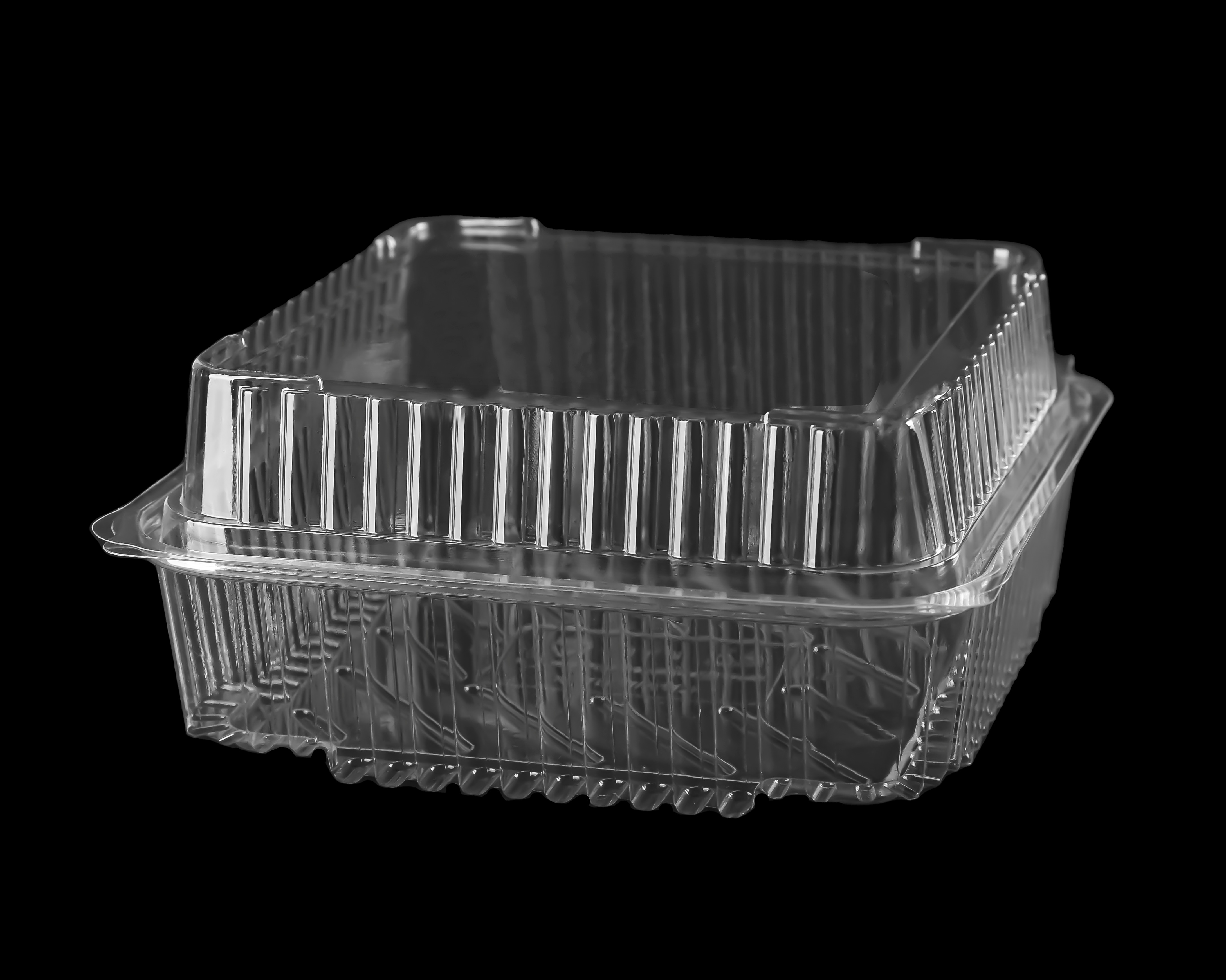 611 Hinged Lid Square Container (High) 