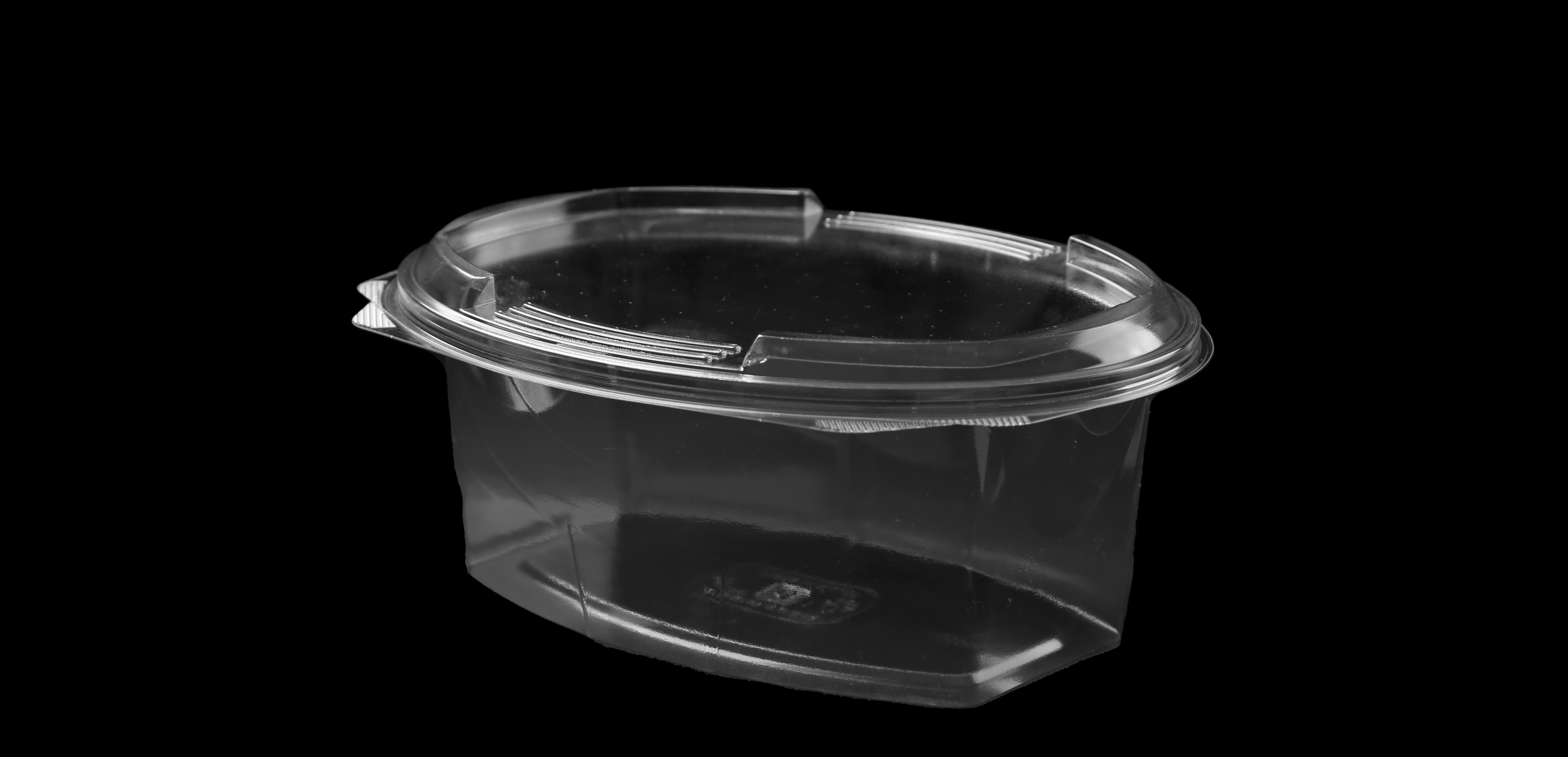 590 Hinged Lid Oval Container 