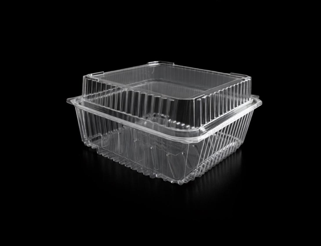 610 Hinged Lid Square Container (High) 